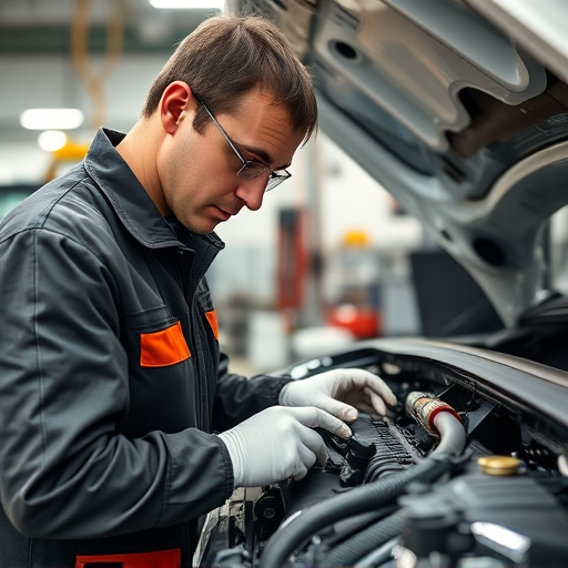 auto technician working