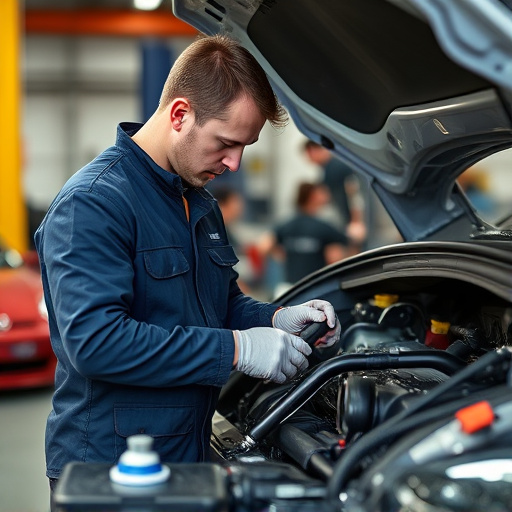 auto technician working