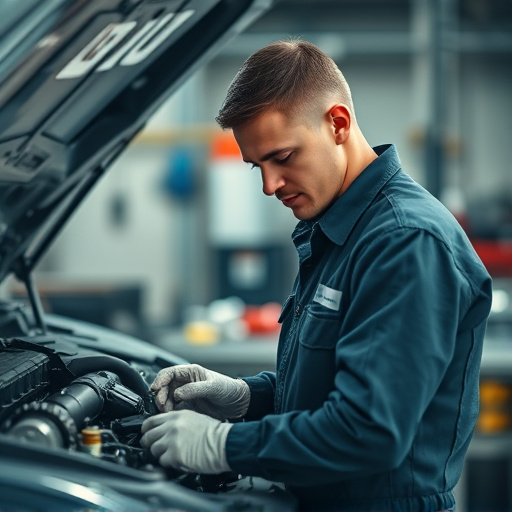 auto technician working