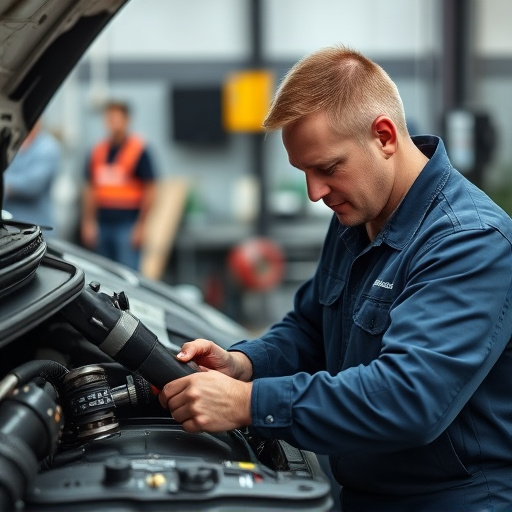 auto technician working