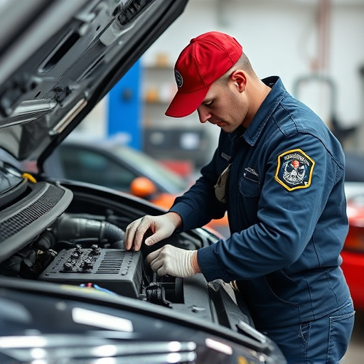 auto technician working