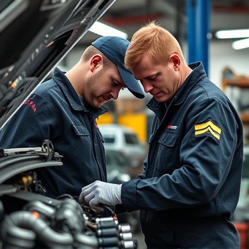 auto technician working