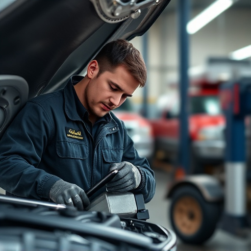 auto technician working