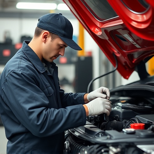 auto technician working