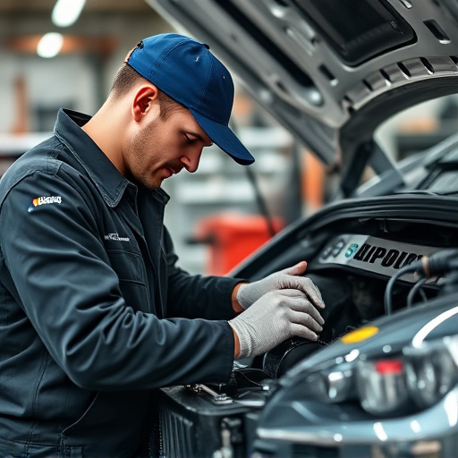 auto technician working