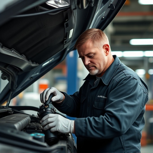 auto technician working