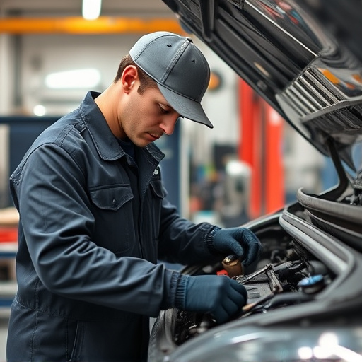 auto technician working