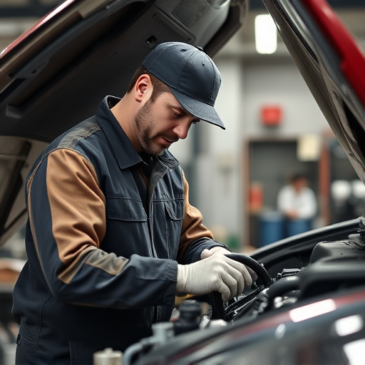 auto technician working