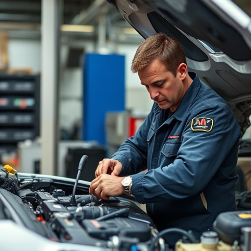 auto technician working