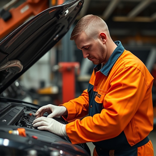 auto technician working