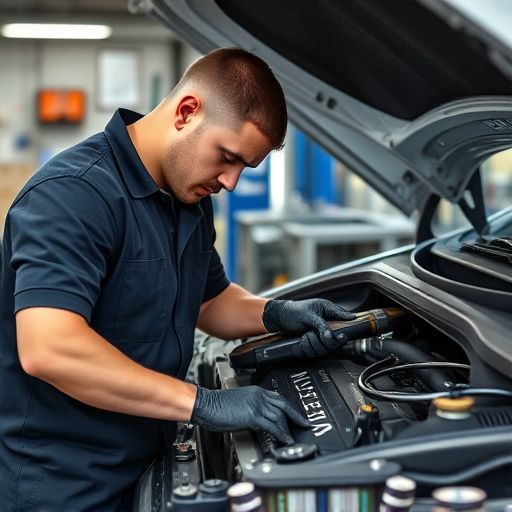 auto technician working