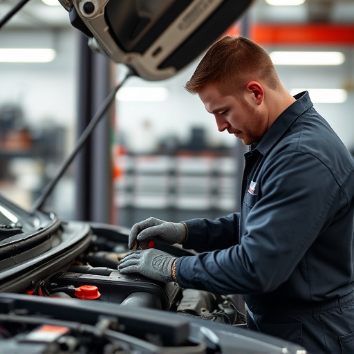 auto technician working