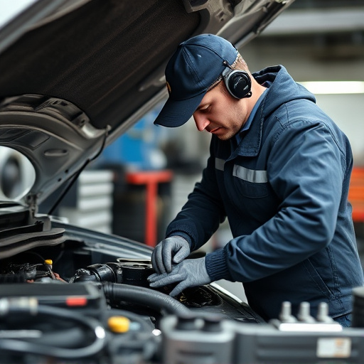 auto technician working
