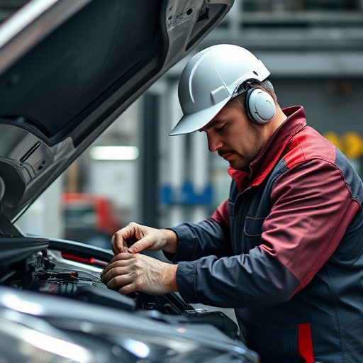 auto technician working