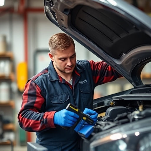 auto technician working