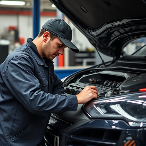 auto technician working