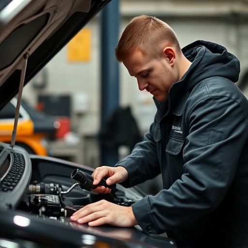 auto technician working
