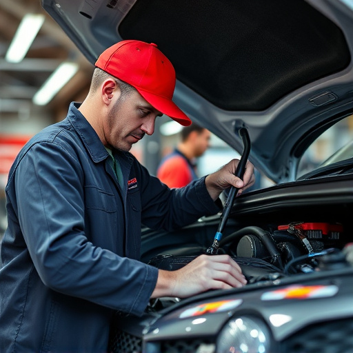 auto technician working