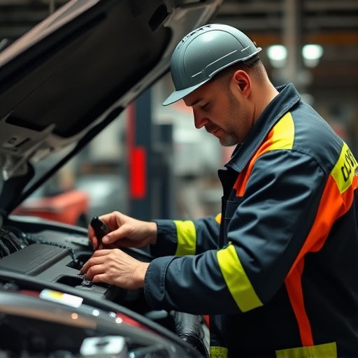 auto technician working