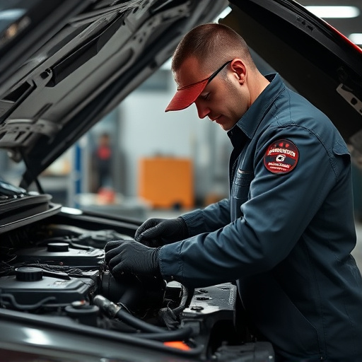 auto technician working