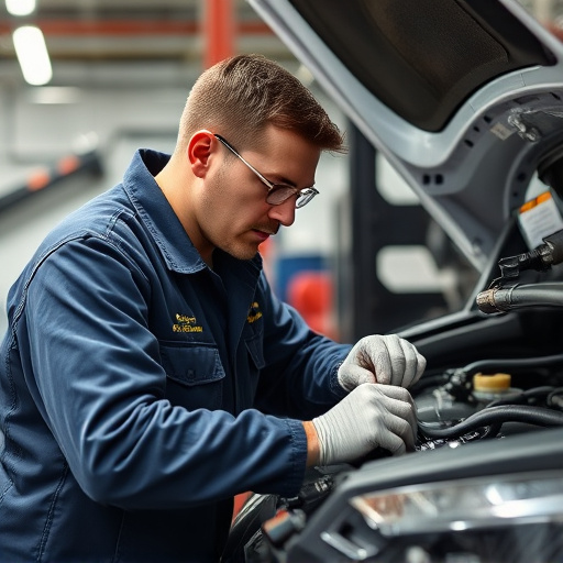 auto technician working