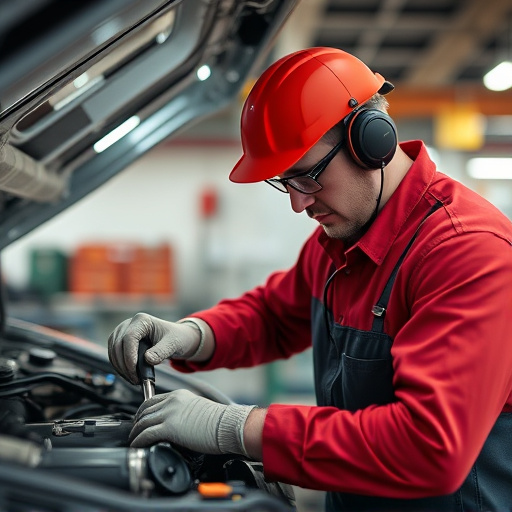 auto technician working