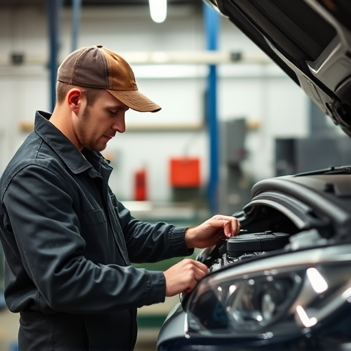 auto technician working