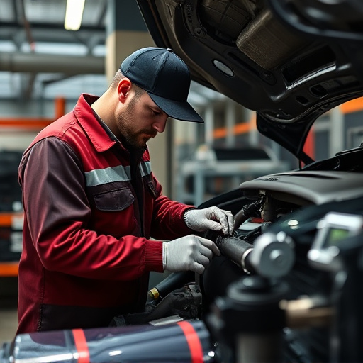 auto technician working