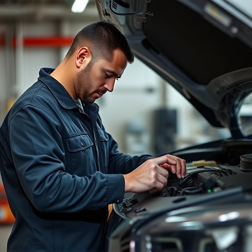 auto technician working