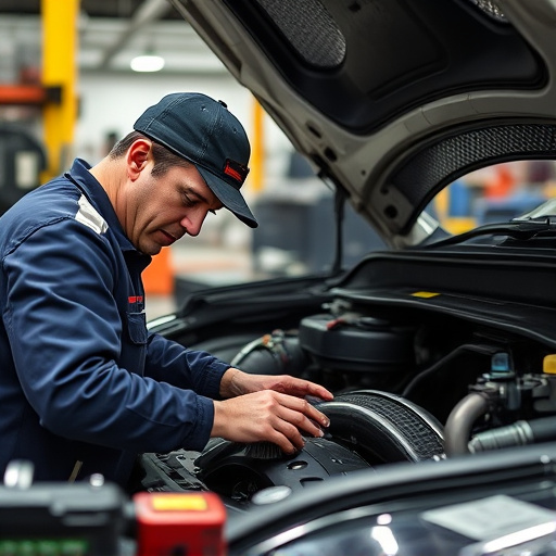 auto technician working