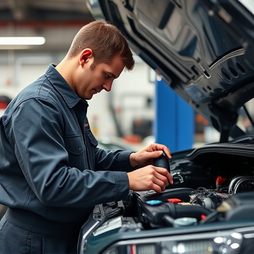 auto technician working