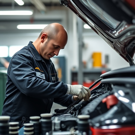 auto technician working