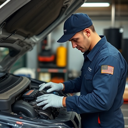 auto technician working