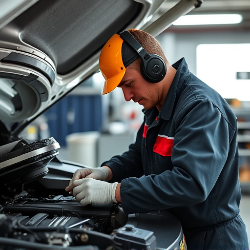 auto technician working