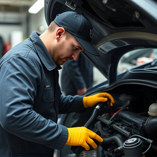 auto technician working