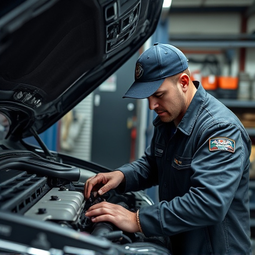 auto technician working