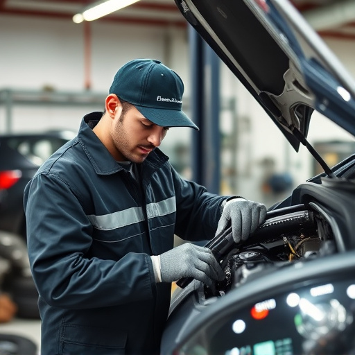 auto technician working