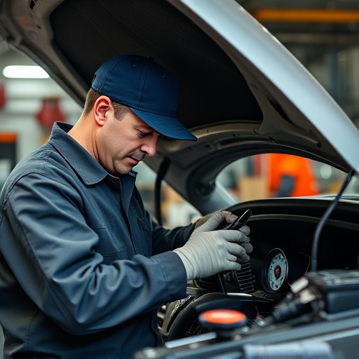 auto technician working