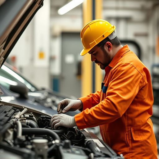 auto technician working