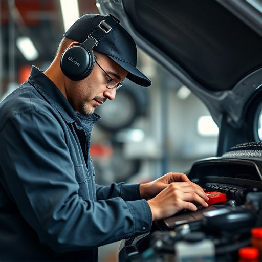 auto technician working