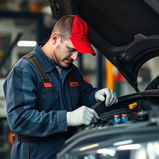 auto technician working