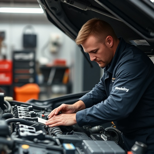 auto technician working
