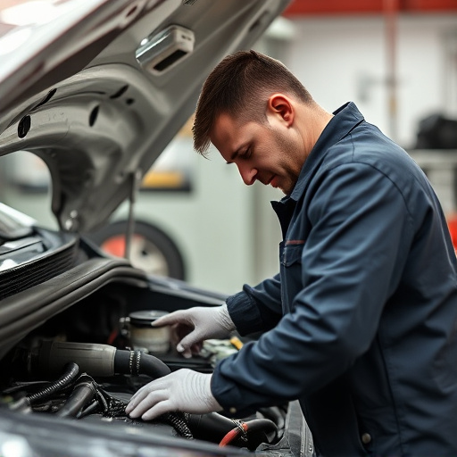 auto technician working