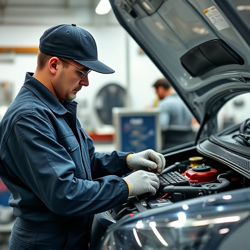 auto technician working