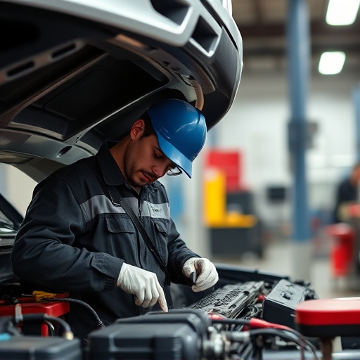 auto technician working