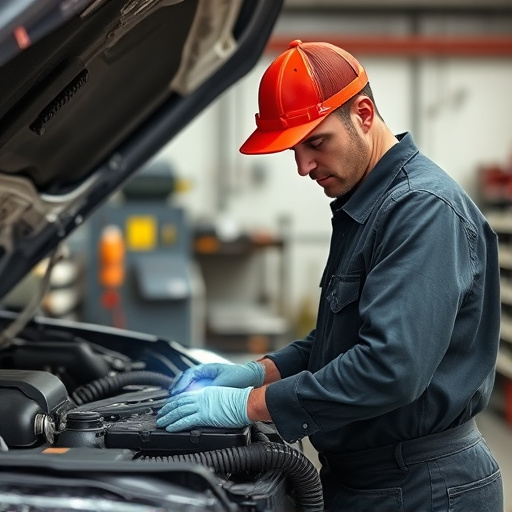 auto technician working
