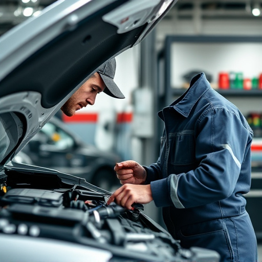 auto technician working