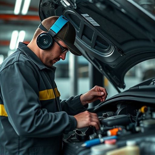 auto technician working