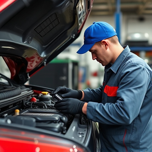 auto technician working