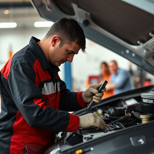 auto technician working